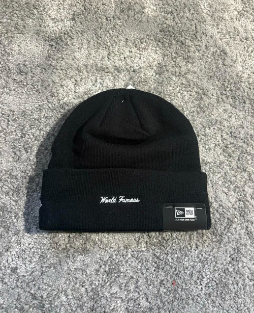 Black Supreme Logo Beanie